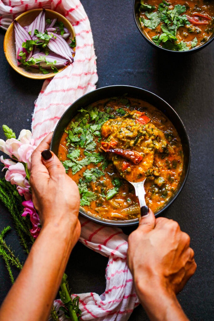 Easy spinach dal recipe
