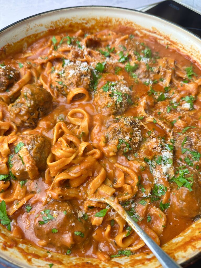 One Pot Meatball Pasta