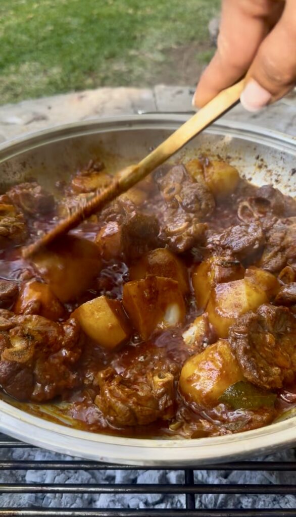 Wood-fire Durban Lamb curry
