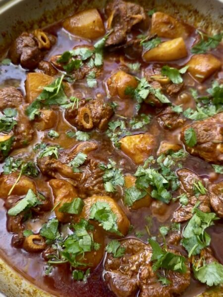 Wood-fire Durban Lamb curry