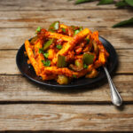 Saucy masala chips with green peppers and dhania
