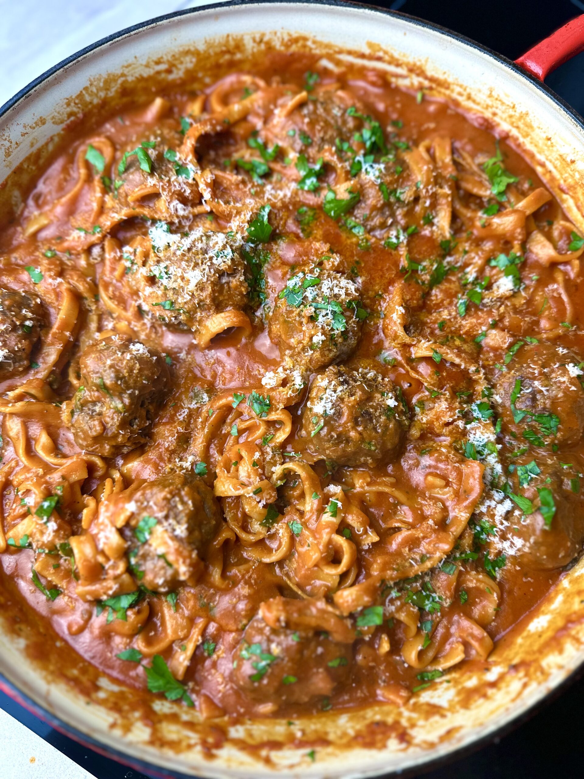 One Pot Meatball Pasta