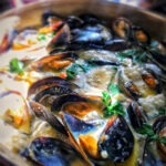Creamy Garlic Mussels