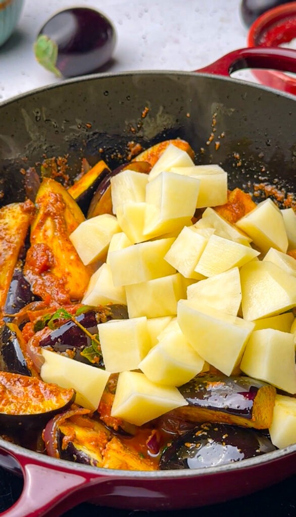 Brinjal Curry with Potatoes